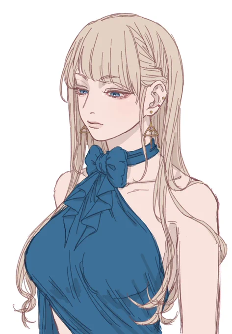 髪下ろしメイクアップジャスミン先輩……
#トシカイドレス 