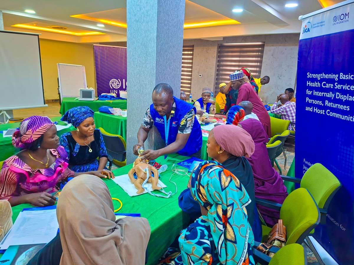 IOM_Nigeria's tweet image. Strengthening Healthcare in #Adamawa!

@IOM_Nigeria, in partnership with @ADSPHCDA &amp;amp; with support from @JICAJapan, trained 2⃣1⃣9⃣ Primary Health Care workers across 9⃣ LGAs in the state.