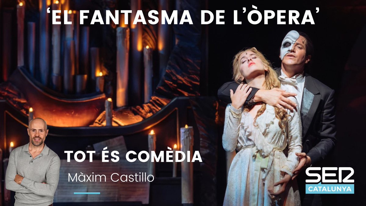 SERCatalunya's tweet photo. EN DIRECTE | ‘Tot És Comèdia’ amb:

👻'El fantasma de l'òpera' amb Ana San Martín i @MiquelTejada des del Teatre Tívoli

🎻Pau Riba, el jove compositor de bandes sonores 

🎭El cultureta @PepeZapata 

▶️https://t.co/TFU6aQSWAN https://t.co/R9bMboD0gN