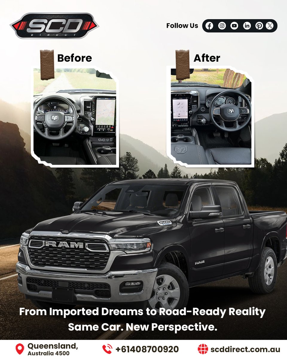 scddirect's tweet image. Imported power, transformed with precision. SCD Direct converts American trucks to ADR-compliant right-hand drive, delivering safety, performance, and style.  

#importedcars #carconversion #rhdconversion #scddirect #rightdrive #truckconversion #americantrucks #australiancars