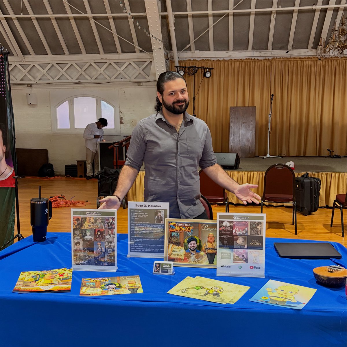 Open for business! Stop by @fitchburgfanfest today to see me, some fellow voice actors, and other cool creatives!

Thanks for having me!