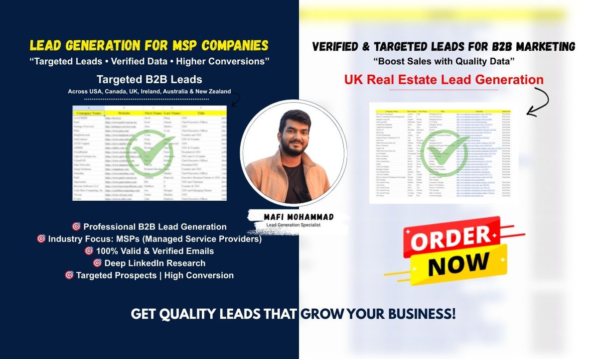 mafimohammad_01's tweet photo. For more details: https://t.co/nXX40OlfUd
#lead_generation #b2b_leads #digital_marketing #Mafi_Mohammad #mafimohammad09 #mafimohammad2001 https://t.co/R79YhKMiZU