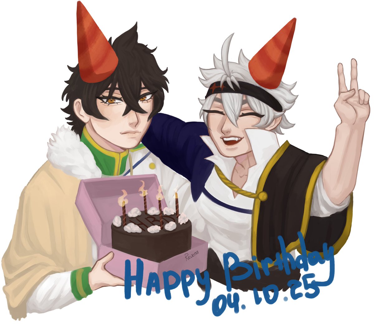 ReveraArt228's tweet photo. Happy birthday, my boys :3
#Asta #Yuno #BlackClover #ynasweek #asynweek https://t.co/RcJO2sWLiF