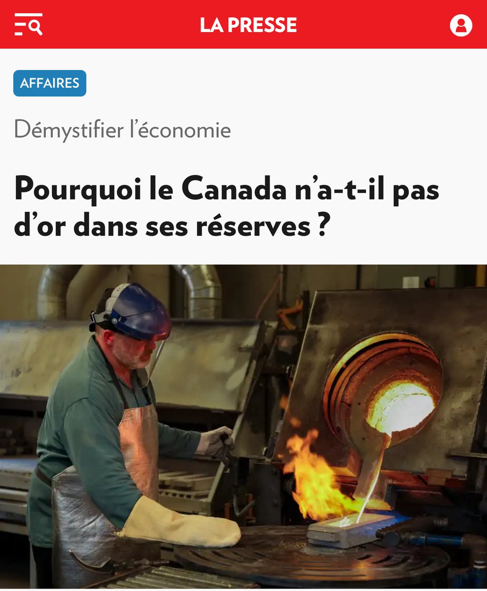 Pourquoi le Canada n’a-t-il pas d’or dans ses réserves ?

“Le Canada détenait environ 1023 tonnes d’or en 1965. En 1985, les réserves avaient fondu de moitié. Tout au long des années 1990 et jusqu’en 2002, les ventes se sont poursuivies à bon rythme. Les dernières onces ont été