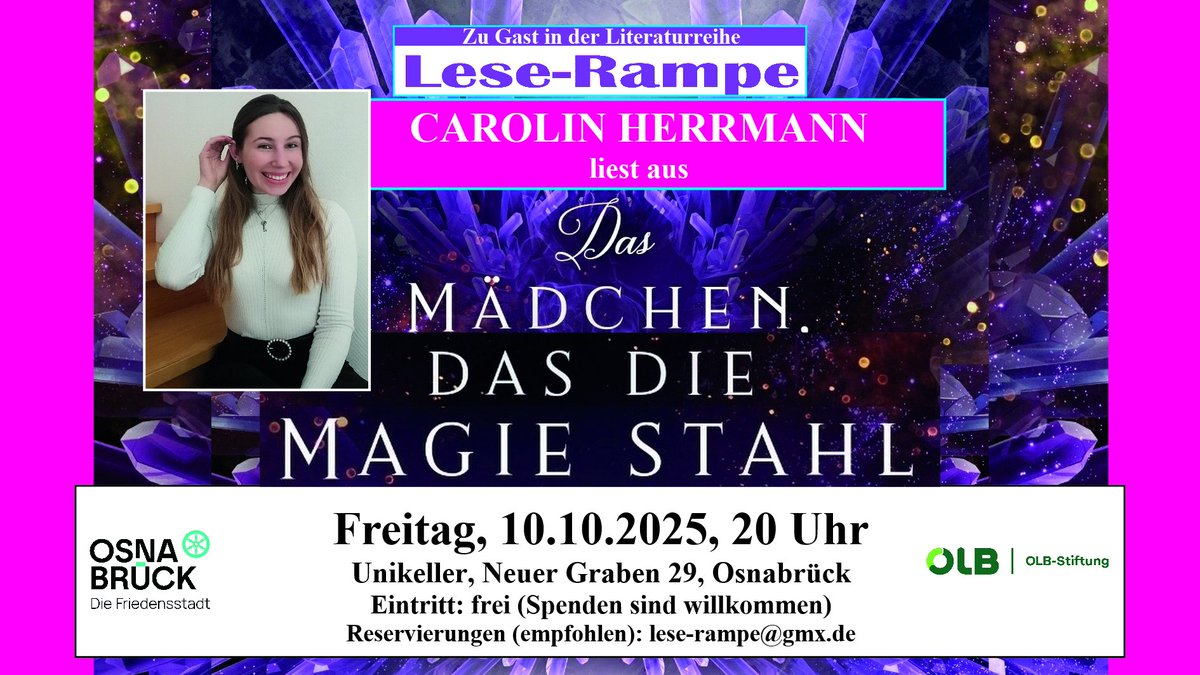 #Empfehlung nicht nur für Freunde der #Fantasy. #Osnabrück #Lesung #Carolinherrmann #Roman #Neuerscheinung #Werkstattgespräch #Geschenkempfehlung #Literatur #lesen #Autorin #Drachenmondverlag