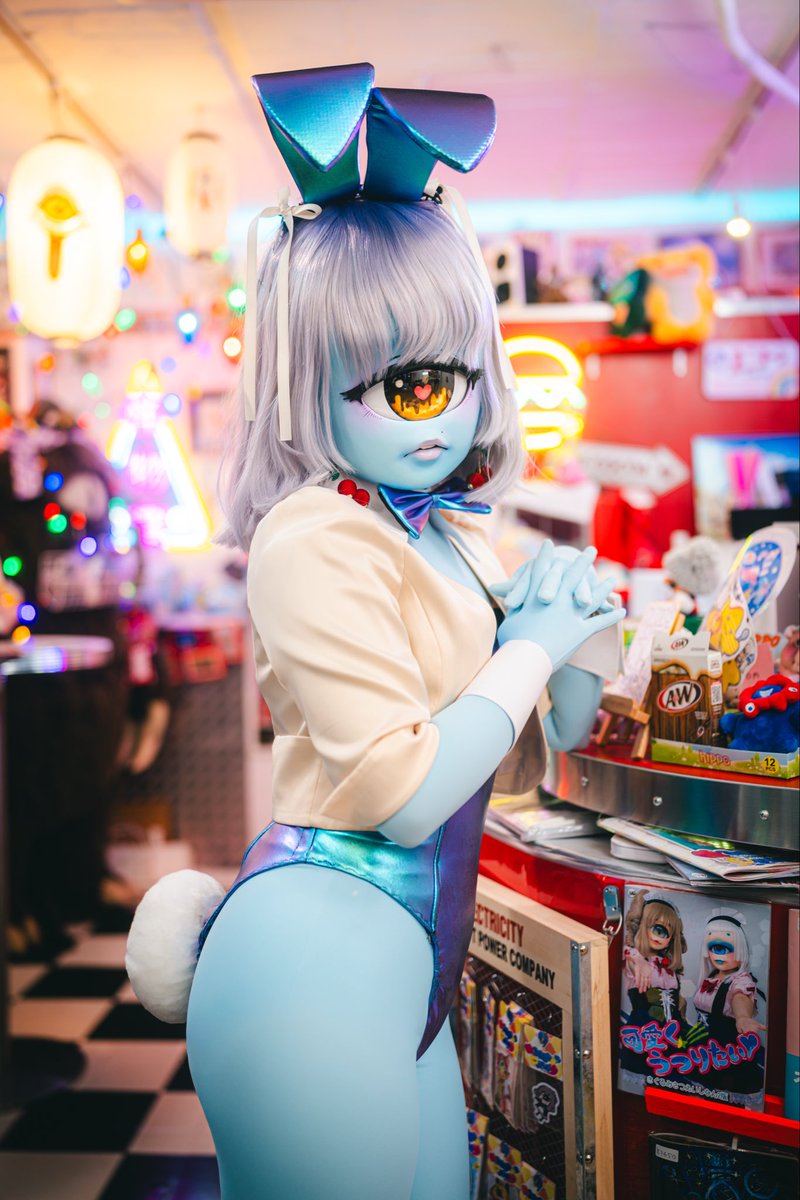 アップするタイミング逃しがちなので、撮っていただいたお写真一気に出しちゃう🌕🐰💕

#monsterparty
#ちもさんフレンズ
📸　＠Gluttonouslop_Q 
🩵とろみ