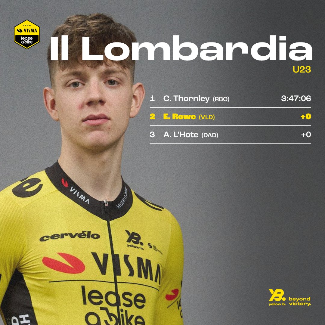 🇮🇹 #illombardiaU23

Just centimetres away from triumph at Il Lombardia. It's P2 for Elliot after a sprint in Oggiono. 🍂

Hats off, Elliot! 🔥