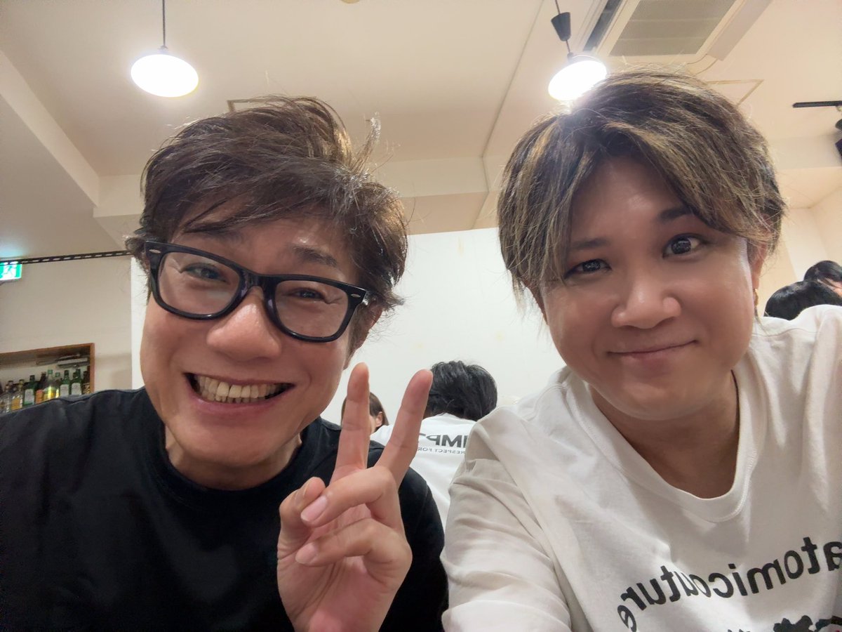 熊谷ーーーみなさんありがとございました！
広めのステージ、おもろかった！

明日の栃木もよろしくお願いしますね！

打ち上げ
<a href="/kataru_murata/">カタル（ニューロティカ41周年）</a> さんの隣！
ええやろ！