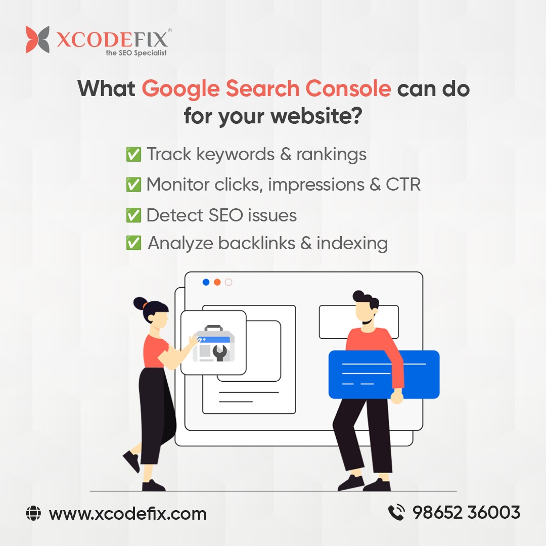 xcodefix's tweet image. Boost your website with Google Search Console!

✅ Track keywords &amp;amp; rankings
✅ Monitor clicks, impressions &amp;amp; CTR
✅ Detect SEO issues
✅ Analyze backlinks &amp;amp; indexing
Smarter insights = Better SEO 🚀
xcodefix.com 
#SEO #DigitalMarketing #SearchConsole #WebsiteGrowth