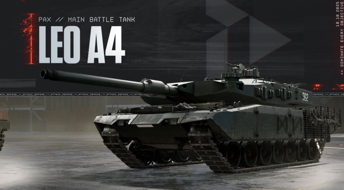 BF6に登場する敵勢力パックス・アルマータの主力戦車ってレオパルトな