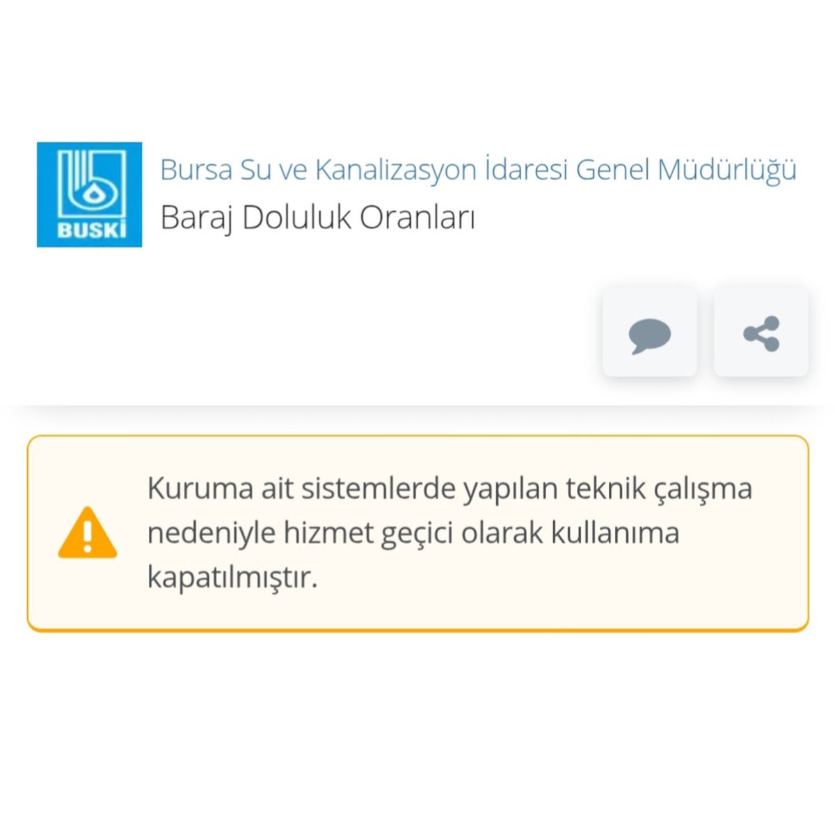 HavaForum's tweet photo. Son Dakika | Bursa barajlarından veri akışı durdu. En son dün %1.17 seviyesindeydik. 

Saat 17.00'den sabah 5'e kadar yine sular kesecek. Lütfen tasarruf... https://t.co/2Hd6K7XDeZ