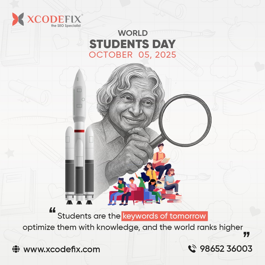 xcodefix's tweet image. 🌍 Happy World Students Day! ✨
“Students are the keywords of tomorrow – optimize them with knowledge, and the world ranks higher.” 📚🚀
Let’s empower students with tools &amp;amp; growth opportunities. 🌱
 xcodefix.com 
#WorldStudentsDay #Education #Xcodefix #KnowledgeIsPower