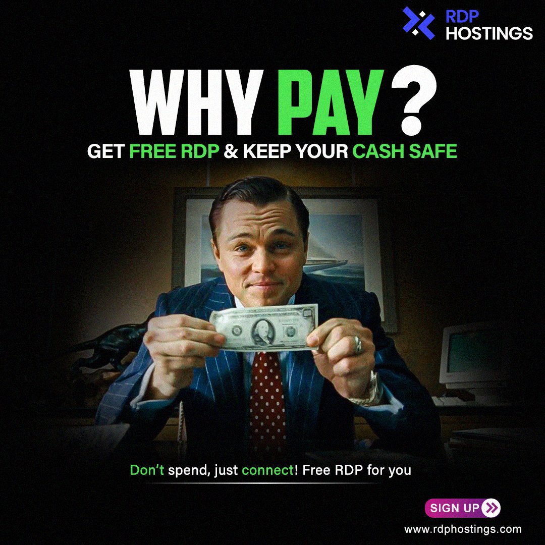 RdpHosting's tweet image. Why ๐ต pay? Get Free RDP ๐ & keep your cash ๐ต safeDonโt spend โ , just connect! Free RDP for you ๐
Grab it now! ๐ rdphostings.com
#RDPHosting #FreeRDP #windowrdp