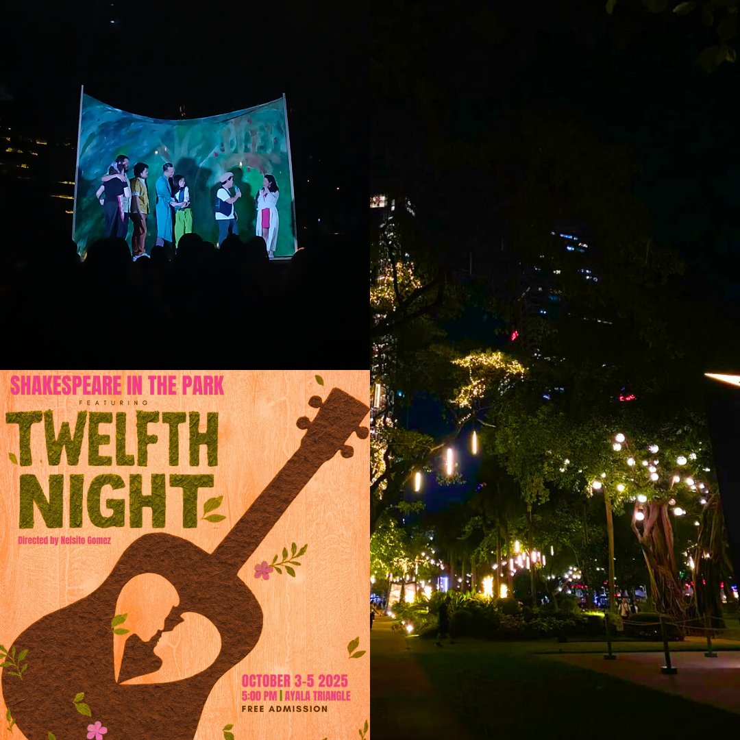 pydnim's tweet photo. caught the second performance of twelfth night at ayala triangle. sobrang ganda nung performance, definitely should check it out. kung merong may interested, may final show sila tomorrow at 5 pm 🙂‍↕️ https://t.co/zLWxJjwCJg
