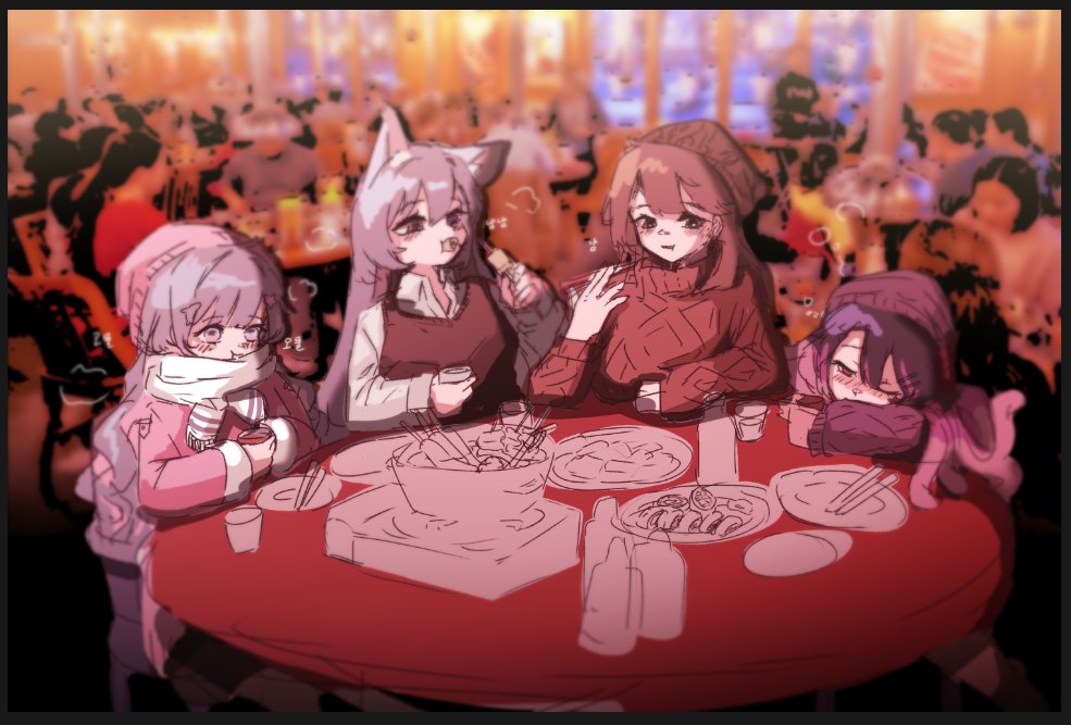 N241_Vtuber's tweet photo. 대충 겨울에 걔네들👾👾👾 https://t.co/2PnFs3Bcjq