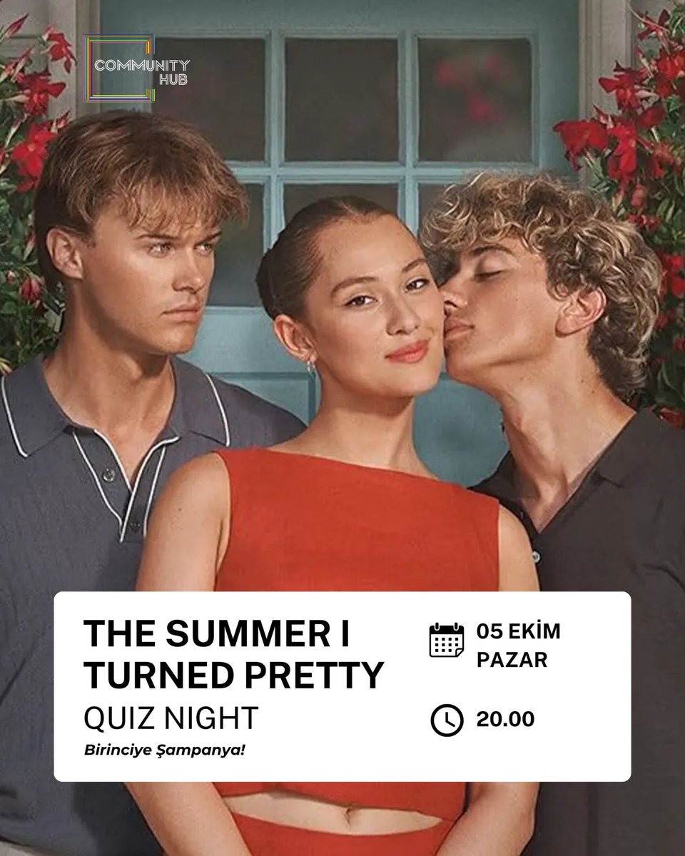 Conrad Belly'e doğum gününde ne hediye almıştı?

The Summer I Turned Pretty 5 Ekim Pazar günü Community Hub Üst Kat'ta!
🎟️Biletlere bio’muzda bulunan Bubilet linkinden ulaşabilirsin.
#TheSummerITurnedPretty