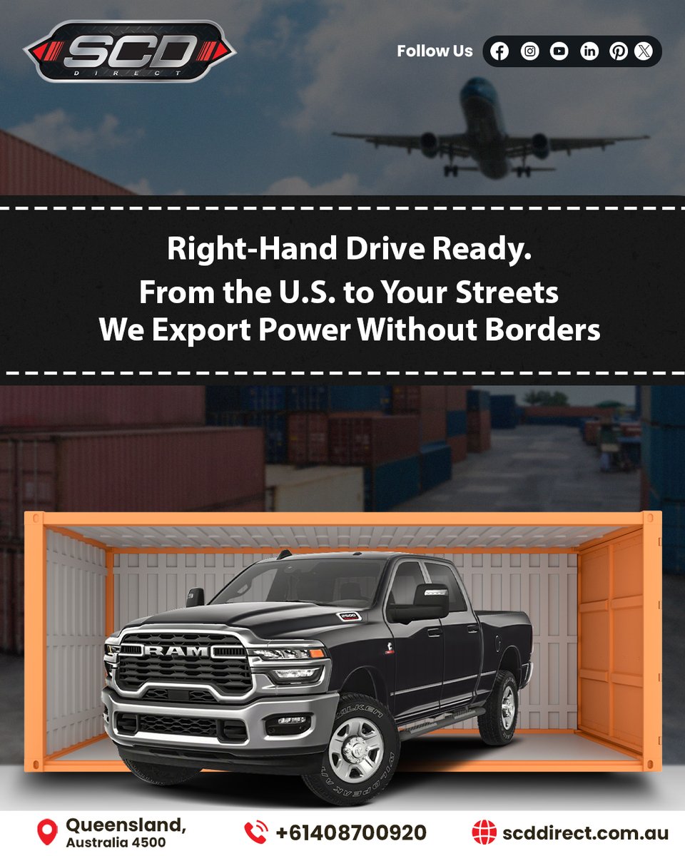 scddirect's tweet image. SCD Direct converts America’s toughest trucks into ADR-compliant, right-hand drive vehicles for Australia. Power, precision, and bold performance delivered.

#scddirect #rhdconversion #vehicleconversion #carimportaustralia #uscarsaustralia #americantrucksinaustralia