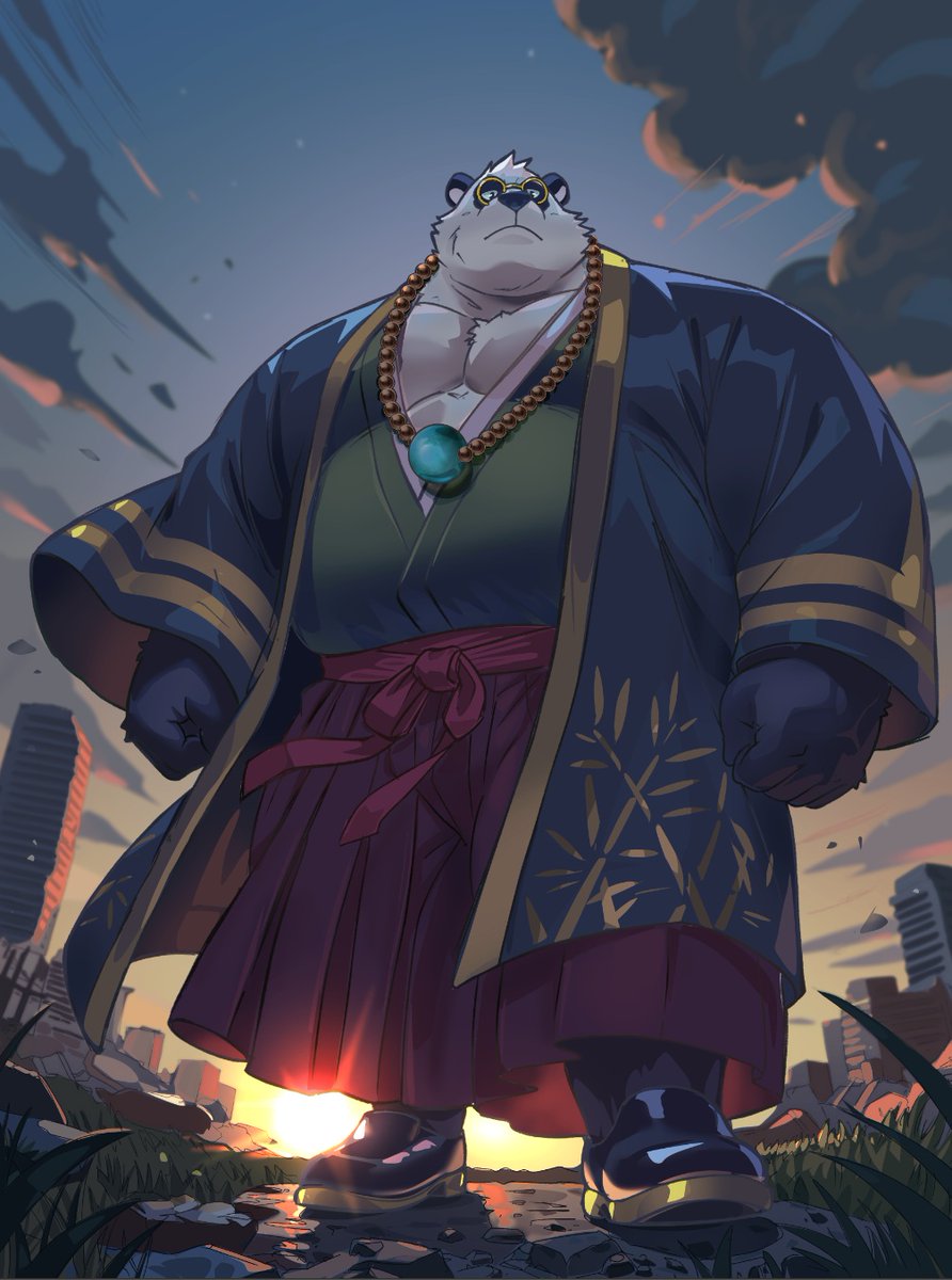 青い大地から僕らを見守る大熊猫。愛をこめて。🍎⭐️