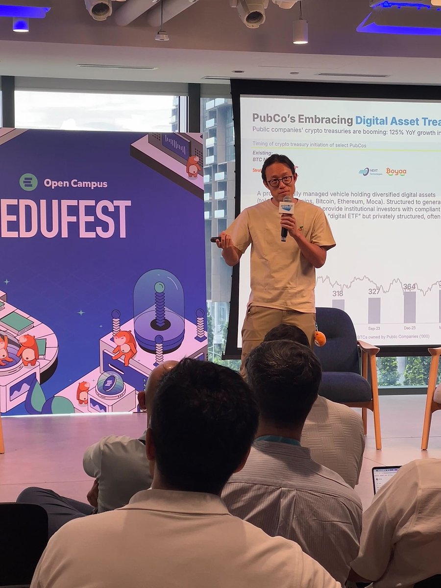 animocabrandsCN's tweet photo. 金融的未来,是否始于课堂?👩🏫
在 @opencampus_xyz 举办的 #EDUFest 活动中,@ysiu 分享了机构资本为何逐渐转向加密领域,以及教育将成为其重要的入口。他阐述了教育代币化将如何培养金融素养,同时指出了数字资产财库(DAT)战略对 Web3 机构级增长的至关重要性。
感谢所有到场的朋友们,让我们一起塑造教育金融的链上未来!📚