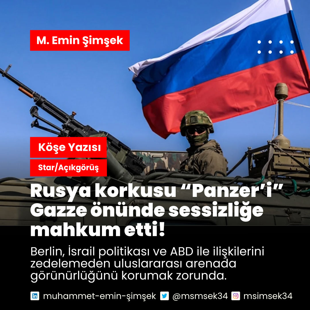 Almanya'nın Gazze mevzuundaki tutarsızlıklarını ve içinde bulunduğu çıkmazları tartıştığım yazımı ilginize sunarım.

star.com.tr/acik-gorus/rus…