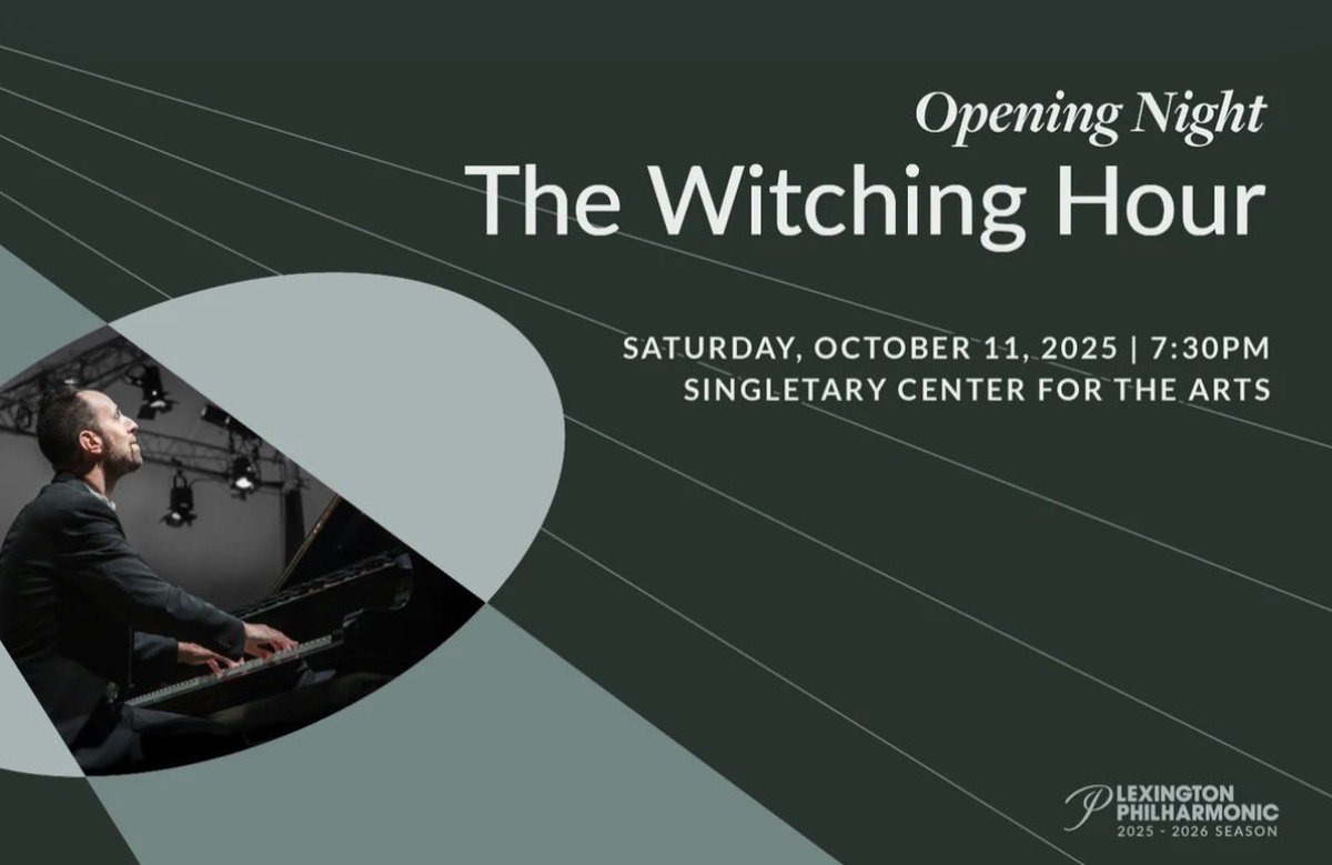 “’Tis now the very witching time of night” (Shakespeare’s Hamlet). 🌙✨

The Witching Hour, preformed by the Lexington Philharmonic on Saturday, October 11, explores the sublime, the mystical, and the spectral across three spellbinding works.

The night begins with “This Midnight