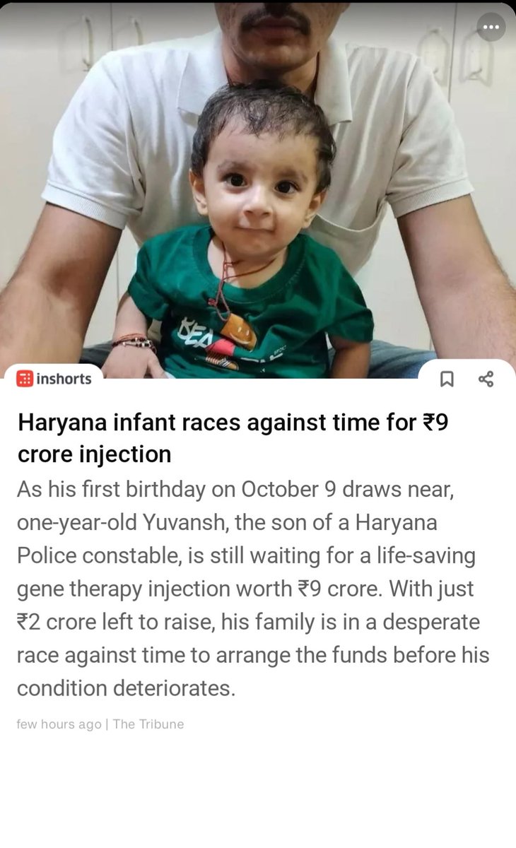 Garima_happines's tweet photo. X54 - While the richest have worth more than the GDP of some states in India, common man struggles to make the ends meet and more so in case of a medical emergency.
@BeingSalmanKhan @_MukeshAmbani @MoHFW_INDIA Help the kid, that can be his birthday gift. https://t.co/s5oCp6Ea2Q