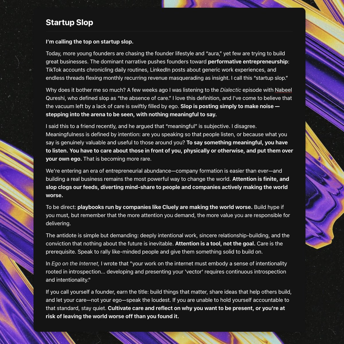 gobinoob_'s tweet image. raising VC -&amp;gt; for their slop startup?