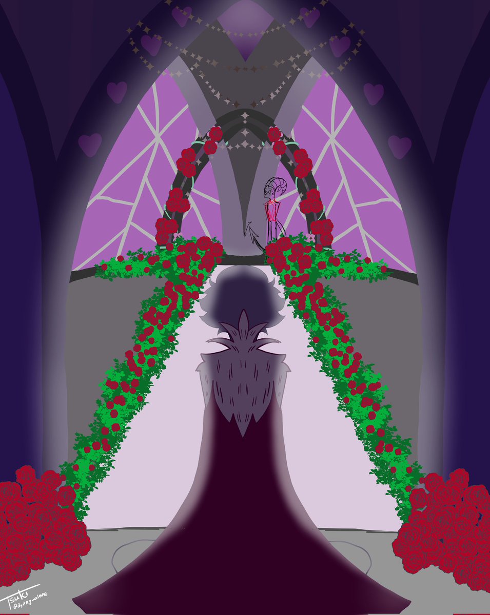dy1ng_alone's tweet photo. #HELLAVERSETOBER2025 
Day 3 : Path

I wasn't too sure what to do with this but my idea was like a Wedding theme sorta? Like path to the alter? If that makes Sense lol-

Also this is not done but  oh well- :D

#stolitz #Stolas #Blitzø https://t.co/Urd3Y0jEQQ