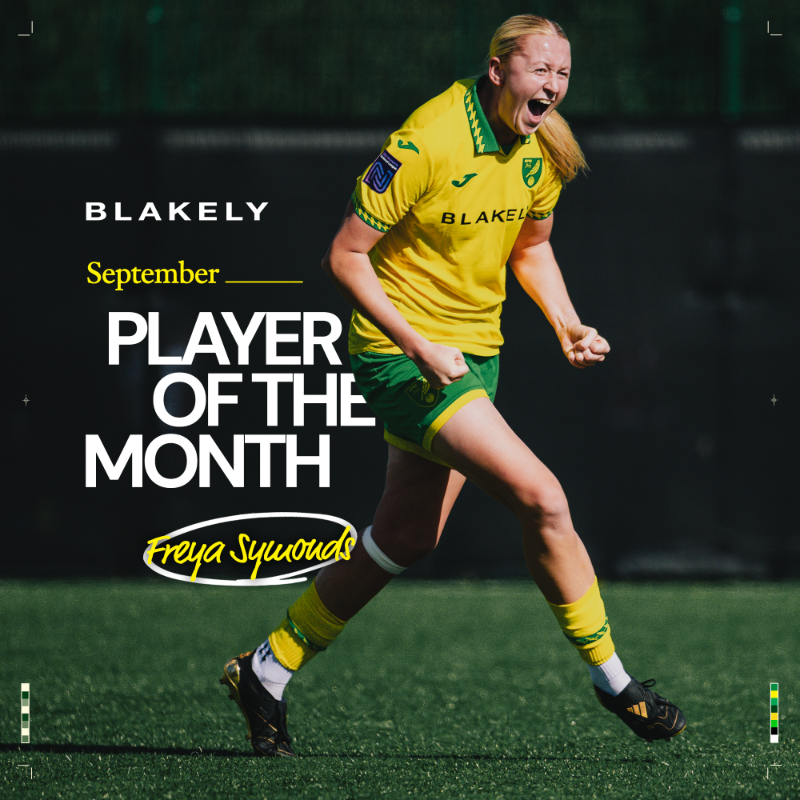 NorwichCityWFC's tweet photo. 🏆 Your @BlakelyClothing Player of the Month for September is...

Freya Symonds 🤩💛