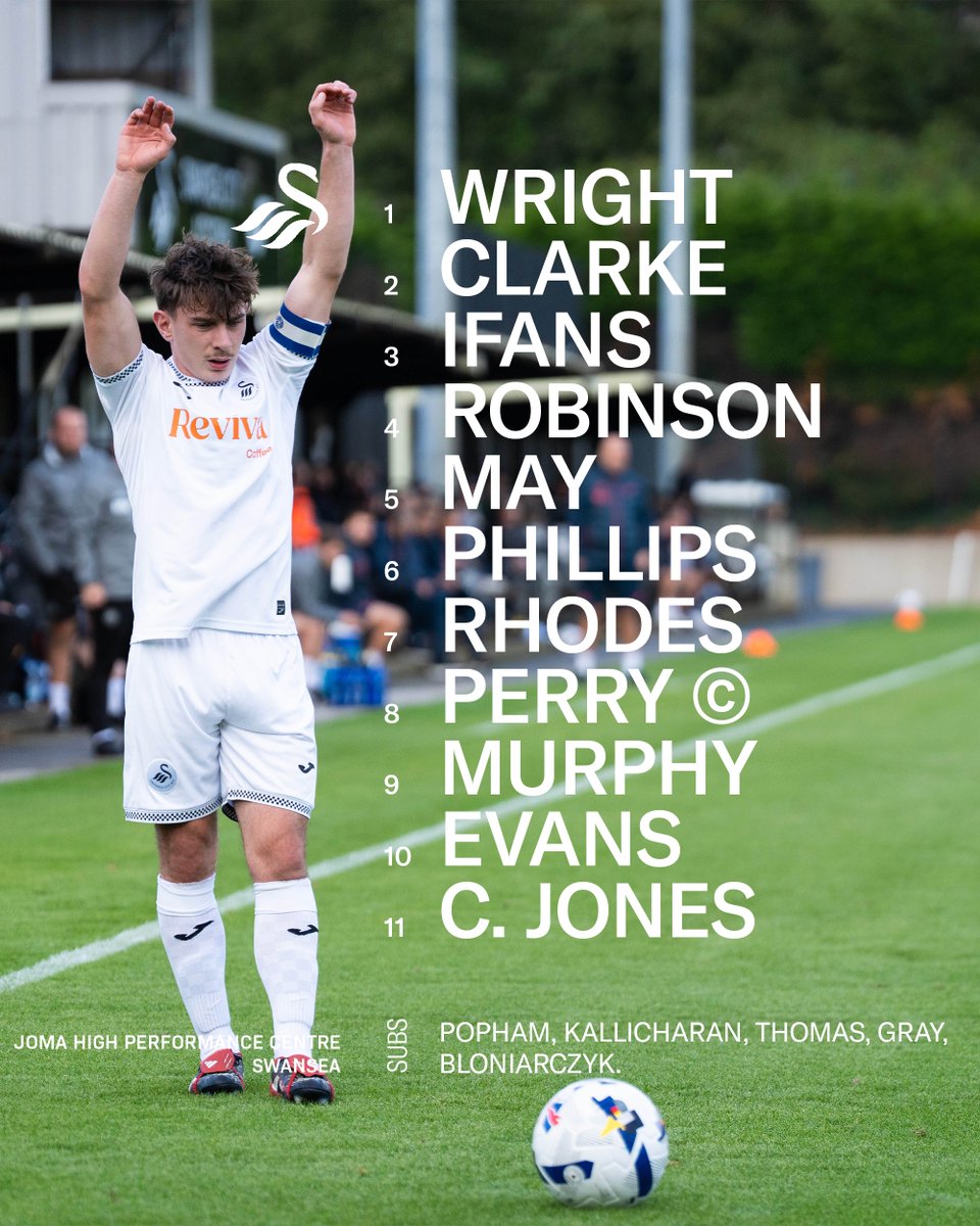 swans_academy's tweet image. Here's how #SwansU18s line up for this afternoon's PDL Cup fixture 🆚 Wrexham 🦢