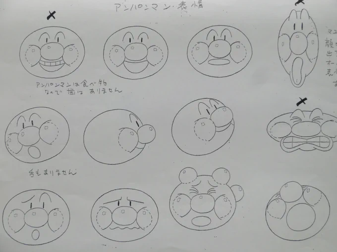 #まゆみのアニメのお仕事シリーズ
アンパンマン声 - 戸田恵子
弱点はカビや水などで力が出なくなるが、新しい顔を焼いて交換すると元気100倍になる(バタコさんが投げて交換する)。一人称は「ぼく」。
#アンパンマン 
