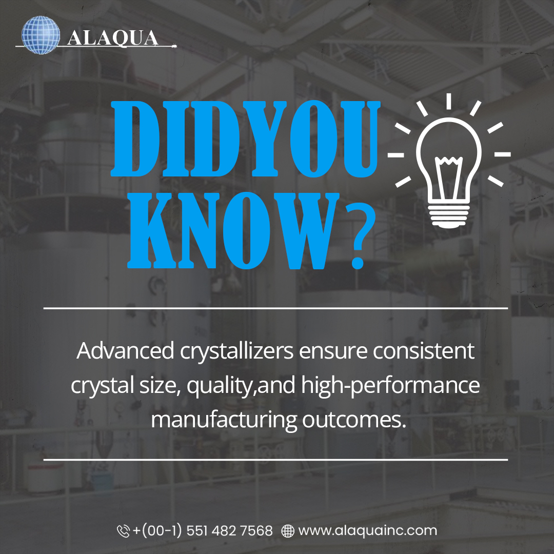 Alaquainc1's tweet image. Consistency. Quality. Efficiency. Alaquainc crystallizers deliver precision-engineered performance for every industry.
Contact us today at +(00-1)551 482 7568 or visit alaquainc.com 
.
.
.
#alaqua #Crystallizers #ManufacturingSolutions #ProcessOptimization #Industrial