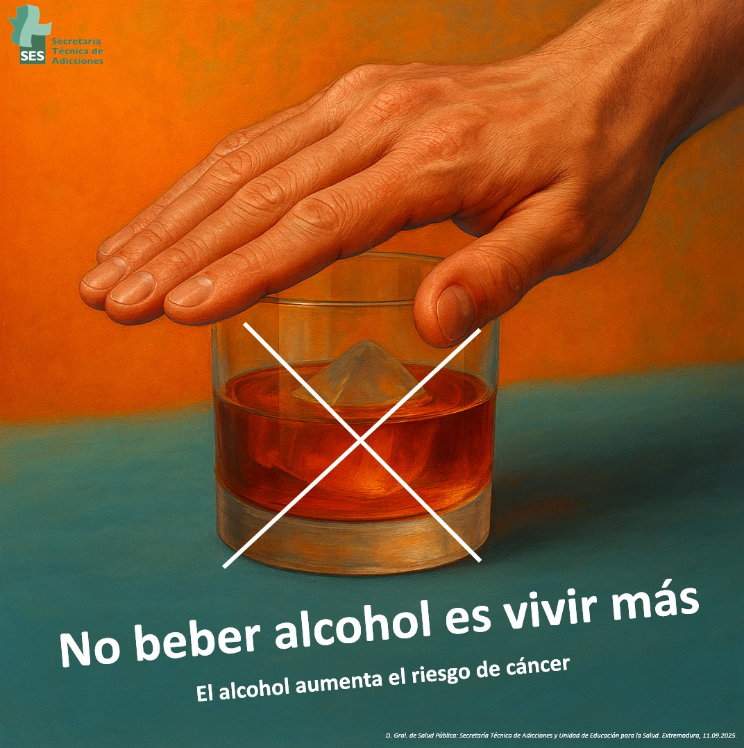 ALCOHOL Y CÁNCER

👉El consumo de alcohol tiene múltiples efectos negativos para la salud.
👉También incrementa el riesgo para varios tipos de cáncer.
👉Recuerda, EL CONSUMO RECOMENDADO DE ALCOHOL ES CERO.