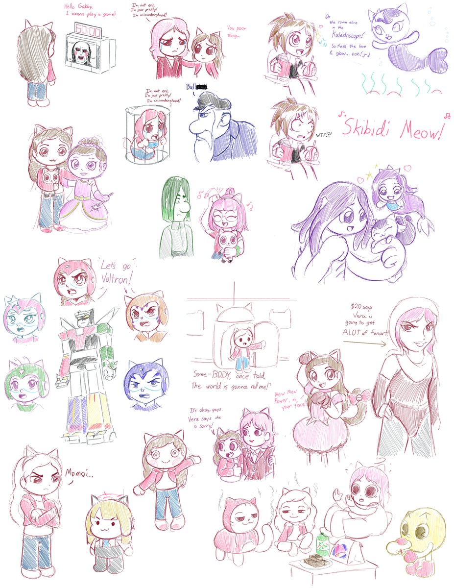 made some Gabby Dollhouse doodles. hope you guys enjoy :P