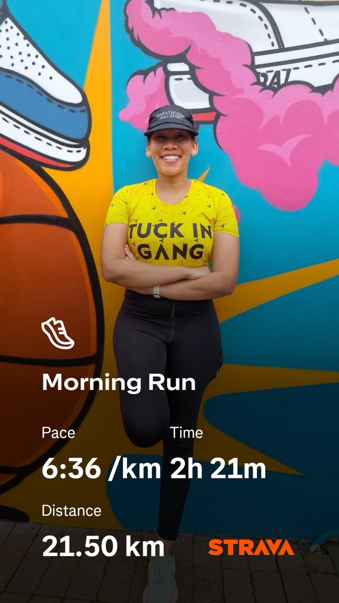 premeditatedgal's tweet photo. Last Longish Run Happened.🙏🏽
@CTMarathon ready or not here we come.
#RunningWithTumiSole
#fetchyourbody2025
#TrapnLos
#runnermom https://t.co/XvA2Ds0OMH
