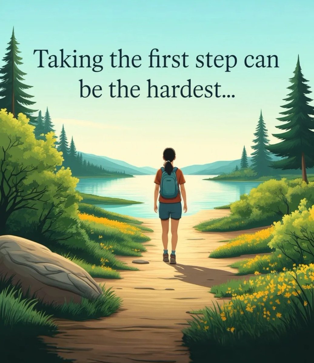 Taking the first step with a new adventure a new direction a new goal can be the hardest part of the journey. To challenge this get into a will do mindset, get people that support you around you, talk about it, and break it down to manageable chunks if needed,  #journey