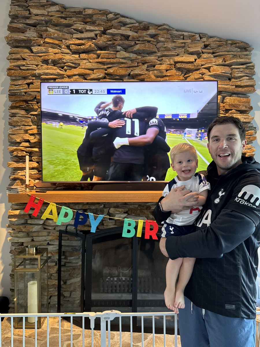 BMoreKeith24's tweet photo. @NBCSportsSoccer We’re watching our lads, @SpursOfficial for Charlie’s 2nd Birthday! #MyPLMorning #COYS https://t.co/RPElP2Hut4