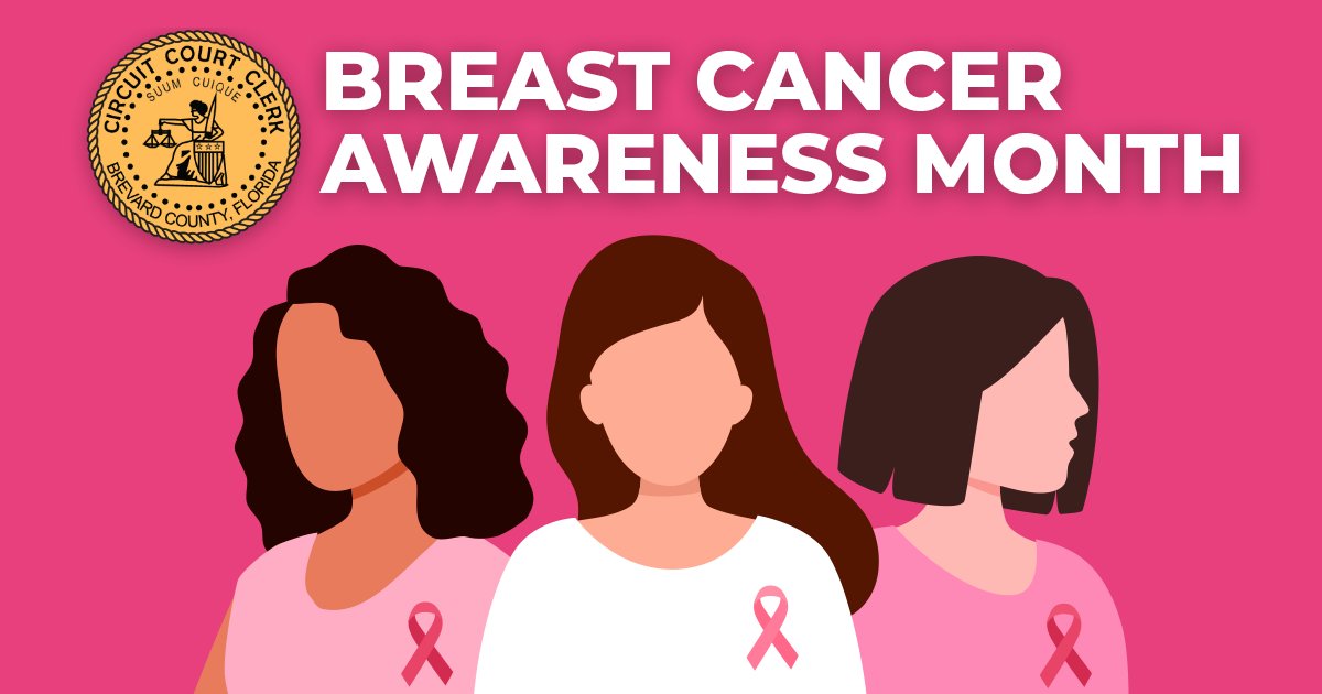 October is #BreastCancerAwarenessMonth.

Brevard Clerk of the Court and Comptroller is doing its part to help raise awareness of breast cancer and prevention. 

Visit nationalbreastcancer.org to learn more about breast cancer and
how to be proactive.

#FLClerks