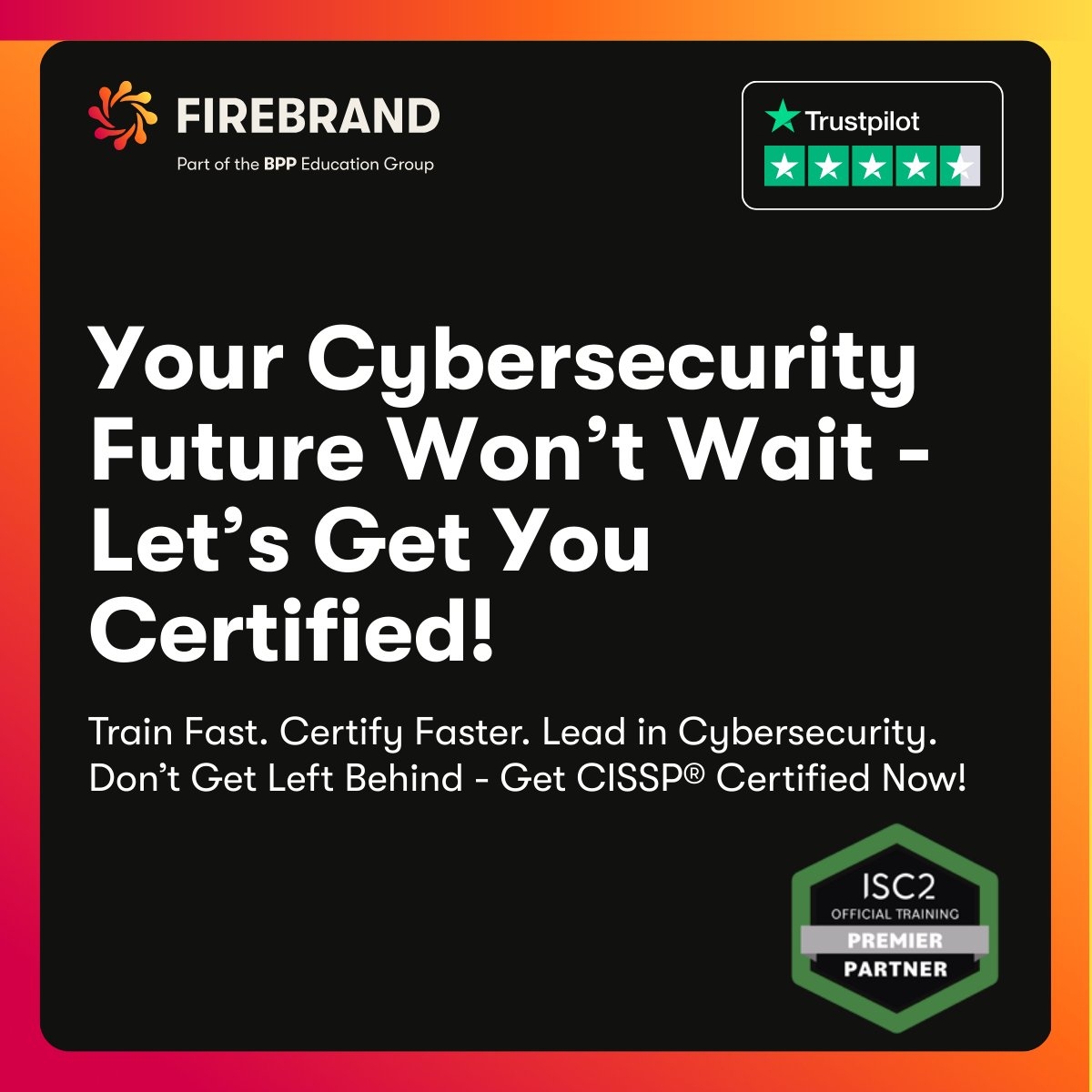 BeAFirebrand's tweet image. Get your CISSP® Certification with Firebrand: Rapid, Expert-led training! 

Save 15% with code FIREBRAND15:: firebrand.training/uk/courses/isc…

#CISSP #CyberSecurity #ISC2 #FirebrandTraining #Leadership #FastTrackCertification