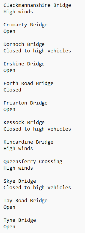 Traffic Scotland tweet media