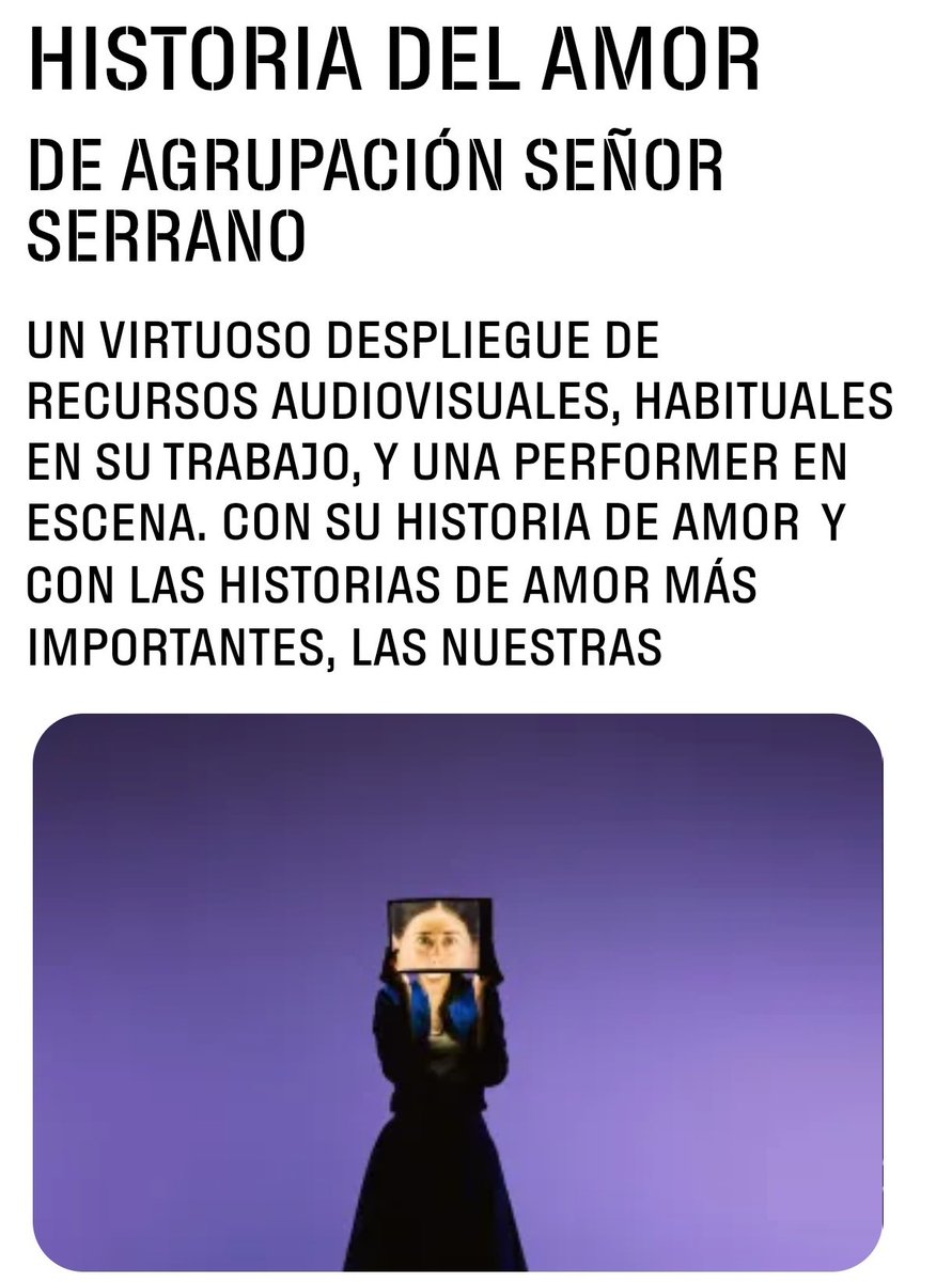 mataderomadrid (@mataderomadrid) on Twitter photo 💘La Agrupación Señor Serrano, reconocida con el León de Plata en la Bienal de Venecia 2015 y premiada en Barcelona, Varsovia o Huesca, nos invita a mirar de nuevo al amor. 
Historia del amor 🎭 <a href="/Nave10Matadero/">Nave 10 Matadero</a>
Hasta mañana #5OCT en #MataderoMadrid
🎟mataderomadrid.org/programacion/h… 💘La Agrupación Señor Serrano, reconocida con el León de Plata en la Bienal de Venecia 2015 y premiada en Barcelona, Varsovia o Huesca, nos invita a mirar de nuevo al amor. 
Historia del amor 🎭 <a href="/Nave10Matadero/">Nave 10 Matadero</a>
Hasta mañana #5OCT en #MataderoMadrid
🎟mataderomadrid.org/programacion/h…