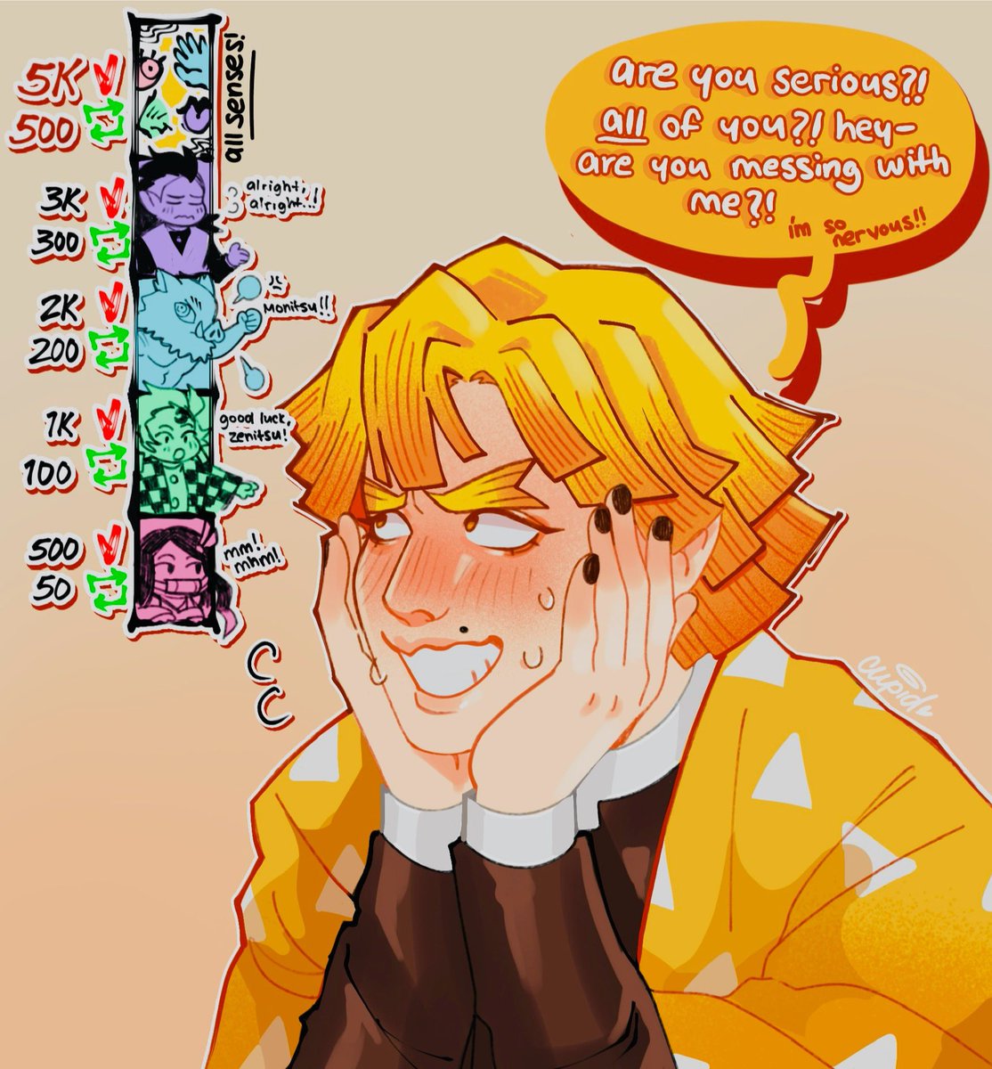 fine. zenitsu kiss trend 😈 
#kimetsunoyaiba