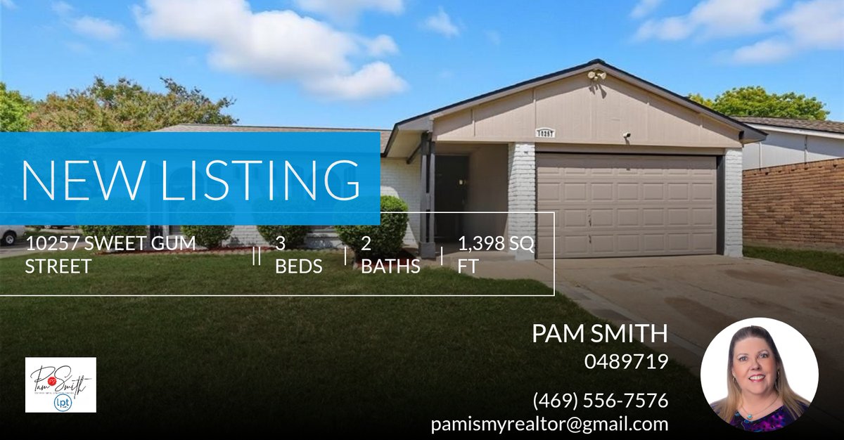 PamIsMyRealtor's tweet photo. 📍 New Listing 📍 Take a look at this fantastic new property that just hit the market located at 10257 Sweet Gum Street in Dallas. Reach out here or at (469) 556-7576 for more information https://t.co/mwBHTUm8y4 https://t.co/HqISDPvXOP