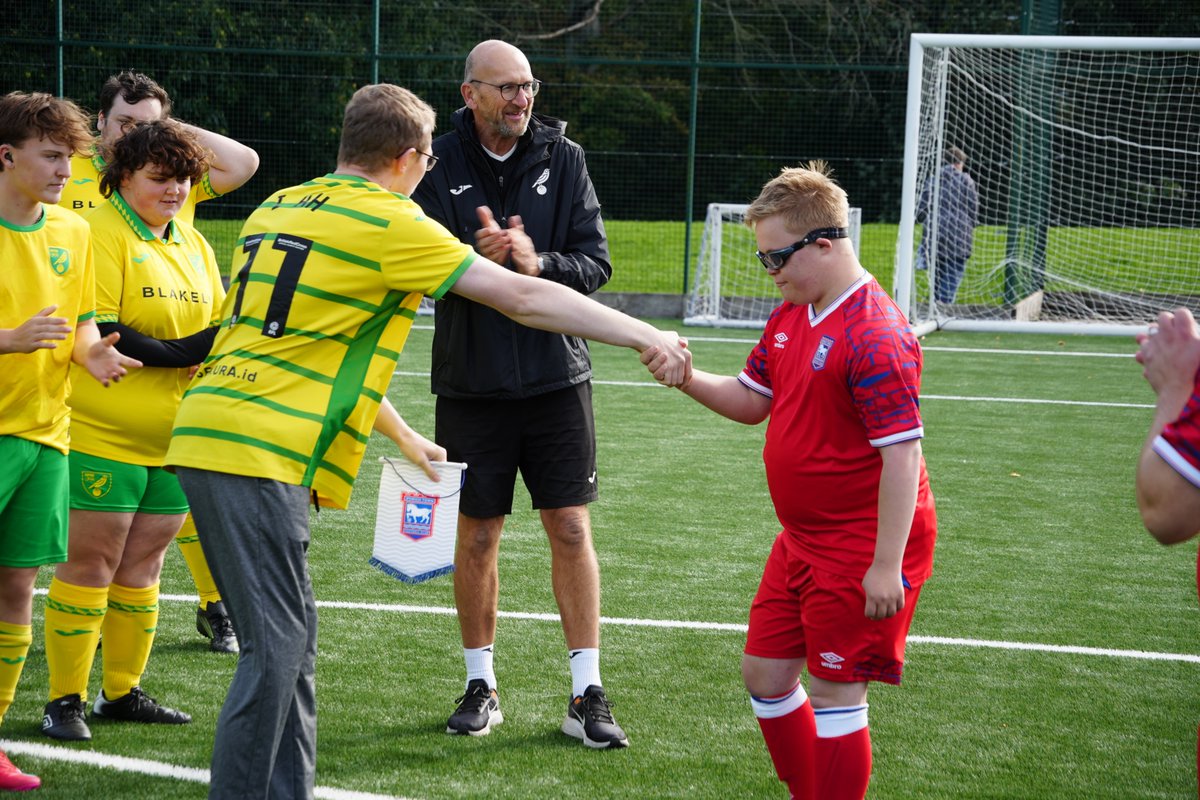 ITFCFoundation's tweet photo. ⚽️ A fantastic morning of Disability fixtures at St. Joseph's College as we welcomed @NorwichCityCSF ahead of tomorrow's East Anglian derby.

Well done to everyone involved! ✨ https://t.co/GCQxv1bCQ0