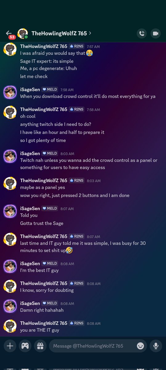 iSageSen (@isagesen) on Twitter photo Lol setting up <a href="/CrowdControl/">Crowd Control 2.0</a> really is just simple. 
Even my mod <a href="/HowlingWolfZ765/">TheHowlingWolfZ</a> didn't believe me at first haha
Now we are set for today. <a href="/Jaku/">Jaku 🐀🐀🐀🐀</a> is the best Lol setting up <a href="/CrowdControl/">Crowd Control 2.0</a> really is just simple. 
Even my mod <a href="/HowlingWolfZ765/">TheHowlingWolfZ</a> didn't believe me at first haha
Now we are set for today. <a href="/Jaku/">Jaku 🐀🐀🐀🐀</a> is the best