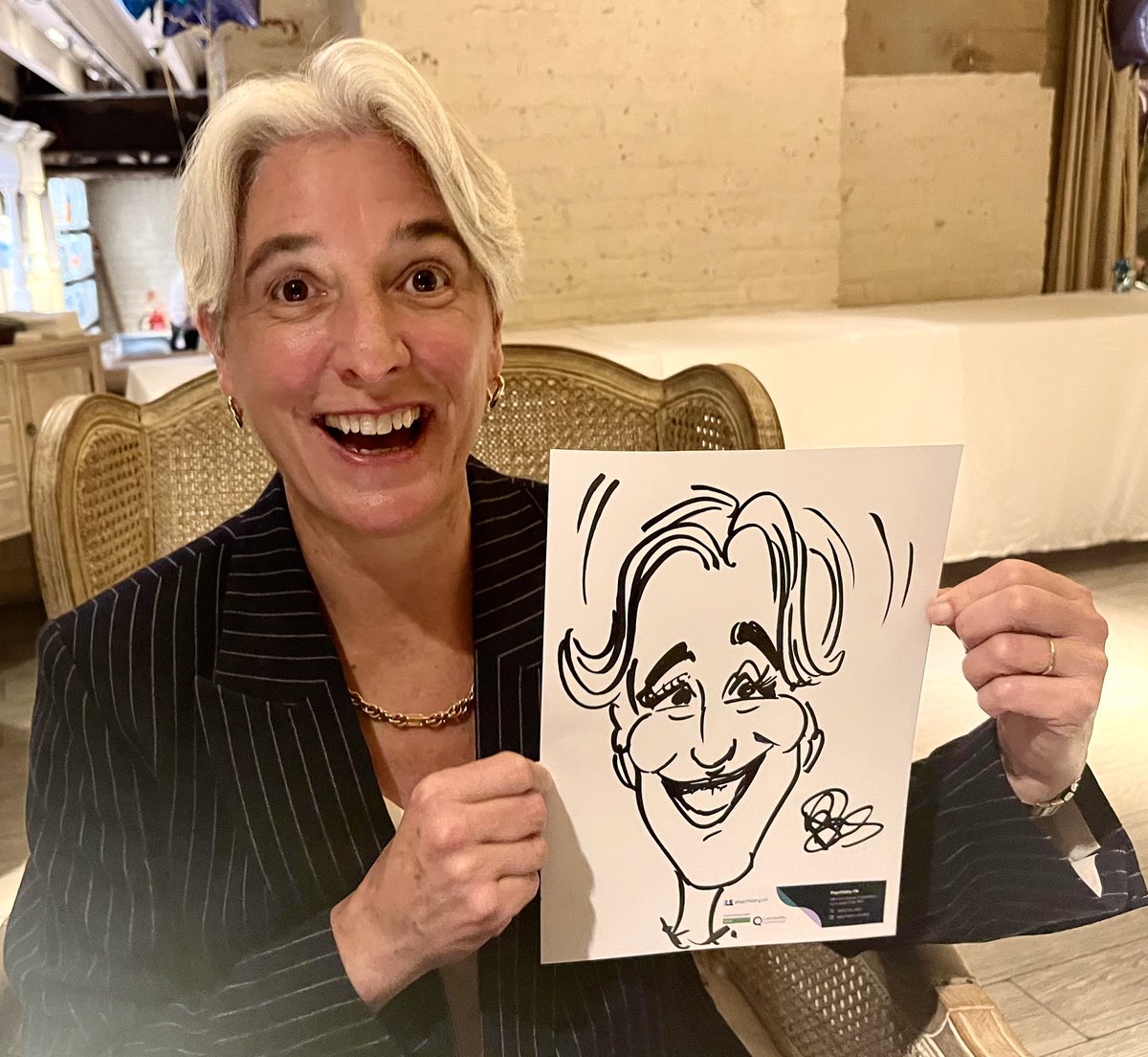 PaulSlattery's tweet photo. Good reactions #partycaricaturist https://t.co/tJGVtdutAz