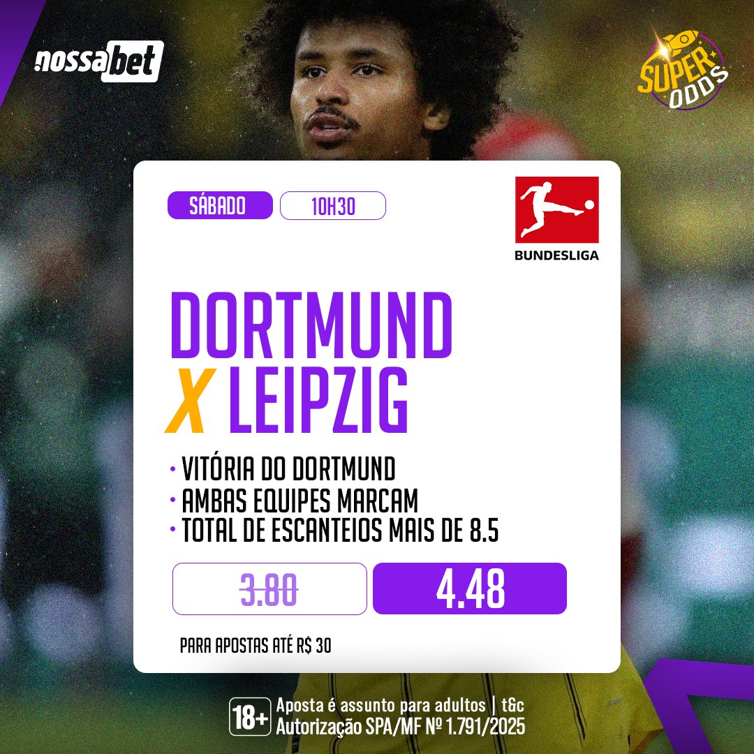 Nossabetbr's tweet image. Sabadão para você sentir a emoção a cada jogada, a cada palpite com as Super Odds da NossaBet

Confira os palpites potencializados e jogue agora:

l1nq.com/Mo74g

#SuperOdds #Bundesliga #LaLiga #Brasileirao #UFC320