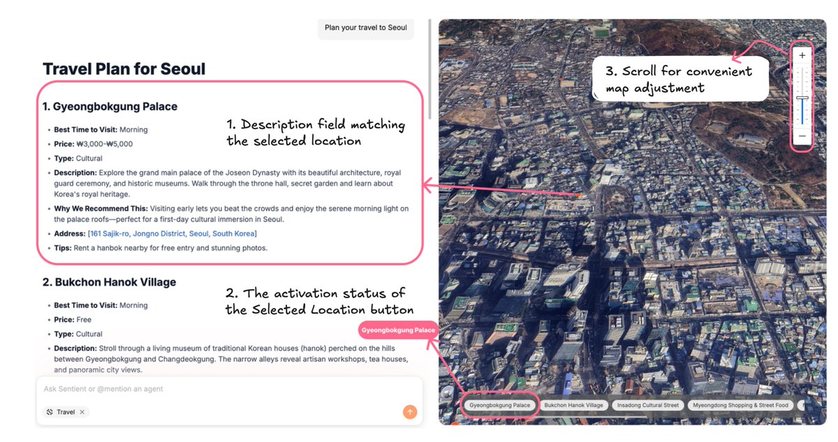 hyeon__dev's tweet image. Proposal for UI/UX Improvement - for Sentient

Having recently revisited the @SentientAGI beta and explored the newly feature - Travel Explorer and News Bites.

I see significant opportunities to enhance the user experience. These improvements aim to solidify Sentient’s position…