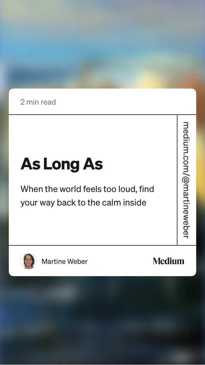 “As Long As” by Martine Weber medium.com/the-soul-archi…