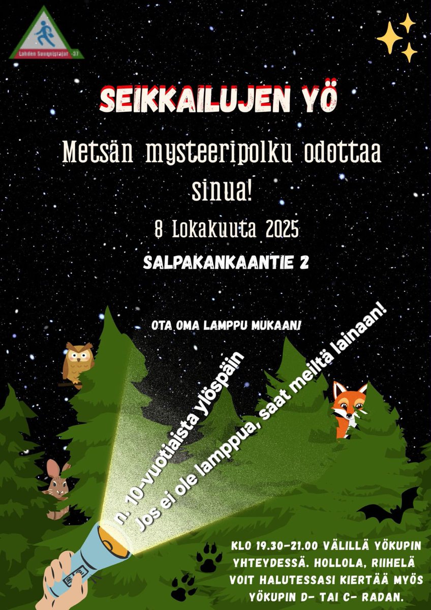 Yokuppi's tweet photo. Riihelän ennakko julkaistu. Tapahtuma keskiviikkona 8.10.2025 ja ilmot sisään maanantaina. https://t.co/Cf5mL7n0Bw Tapahtuman yhteydessä järjestetään nuorille suunnattu seikkailujen yö. #suunnistus #yösuunnistus #yökuppi #lahti #hollola https://t.co/OaAMuvwNKA